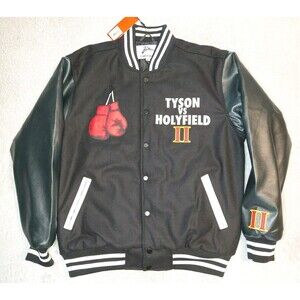 Headgear Tyson Vs Holyfield II (Ear Bite Fight) Varsity Jacket Men’s XL NWT